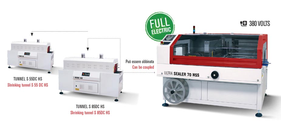 Tunnel di termoretrazione e confezionatrice angolare Ultra Sealer 70 HSS