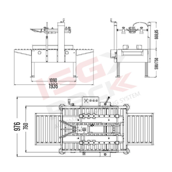 Layout semi-automatic carton sealer Easy Tape 50 SB