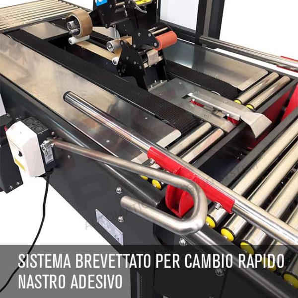 Sistema cambio rapido nastro adesivo