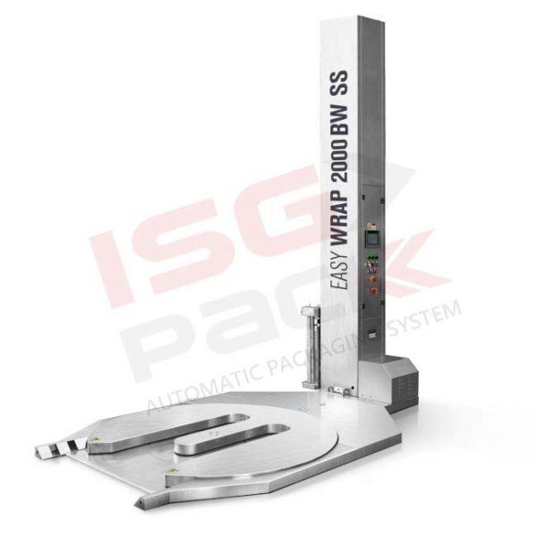 Avvolgipallet in acciaio inox con entrata transpallet modello Easy Wrap 2000 BW SS