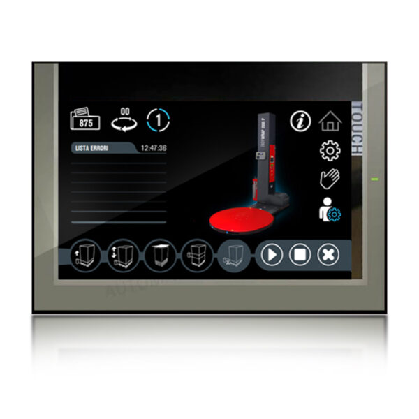 Display touch a colori per avvolgitore automatico con pesatura