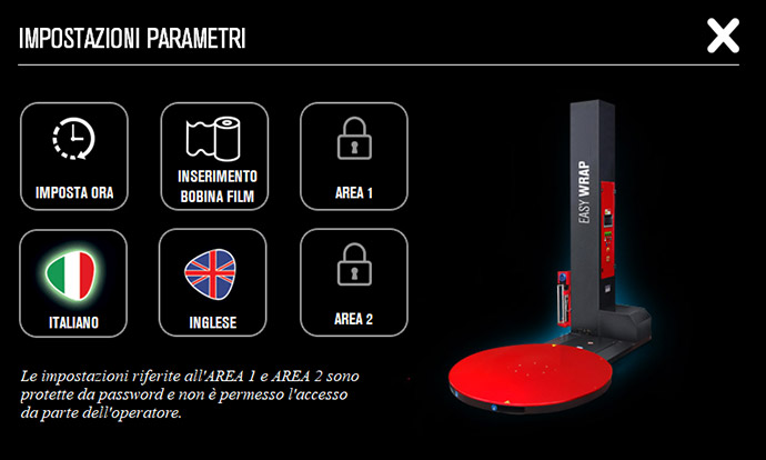 Schermata impostazione utente