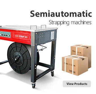 Semiautomatic strapping machine