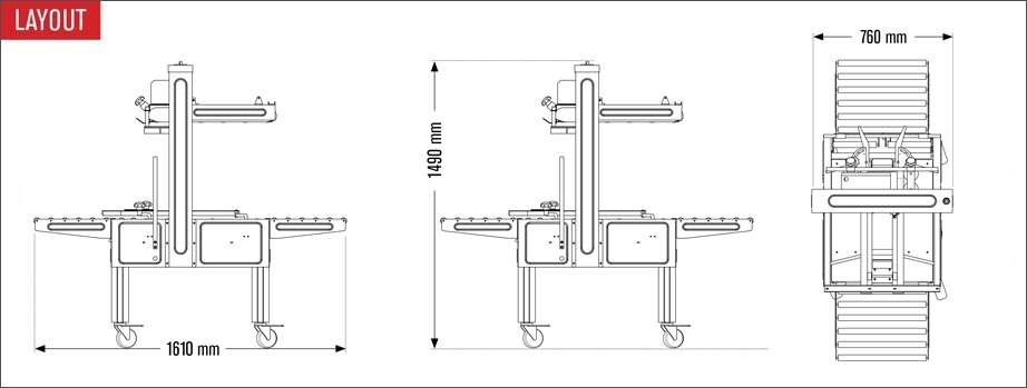 Layout nastratrice semiautomatica Eco Tape 50 TBB