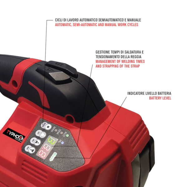 Funzioni del tendireggia a batteria