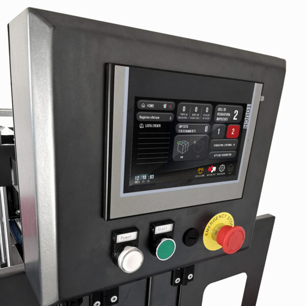 Display touch a colori reggiatrice automatica speed strap