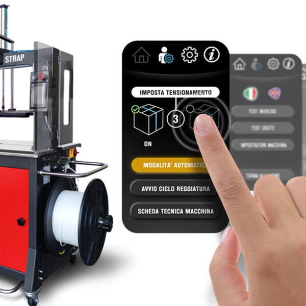 Interfaccia utente per reggiatrice automatica