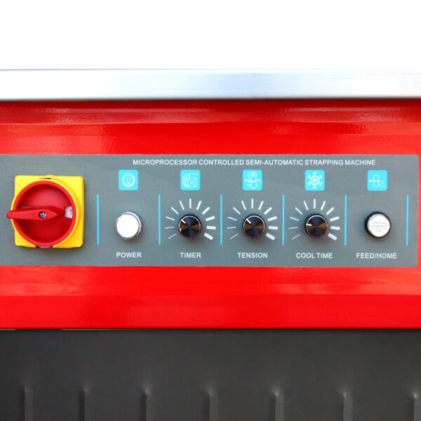 pannello comandi reggiatrice elettrica semiautomatica