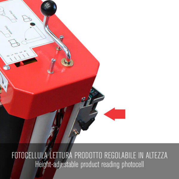 Fotocellula lettura prodotto regolabile in altezza