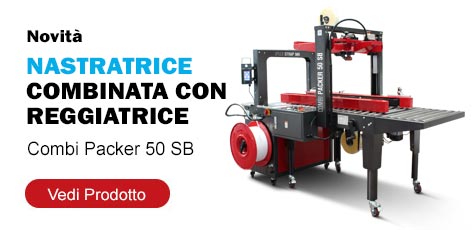 Nastratrice semiautomatica combinata con reggiatrice