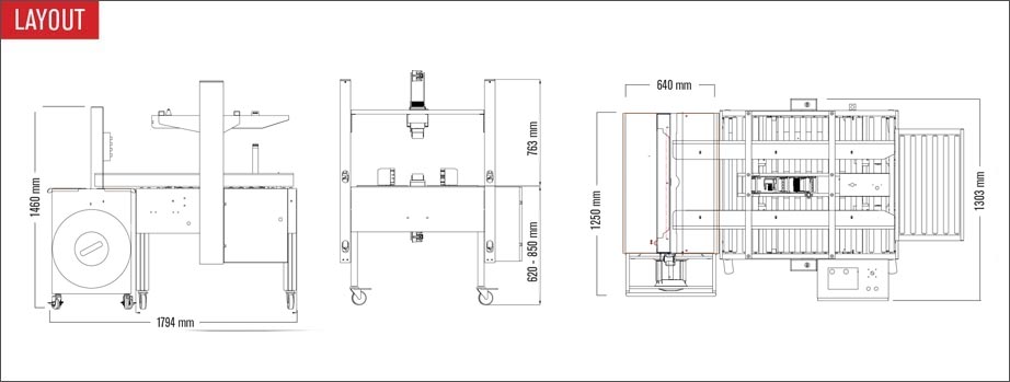 Layout nastratrice Combi Packer 50 SB