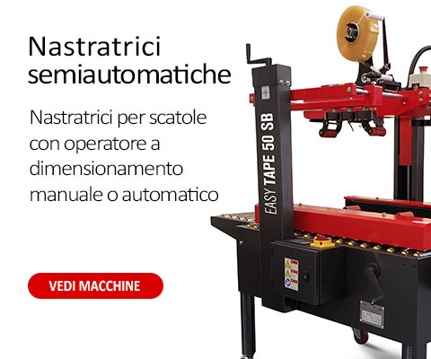 Nastratrici semiautomatiche a dimensionamento manuale o automatico