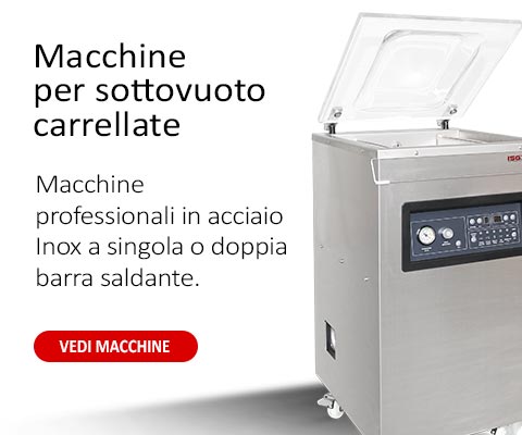 Macchine carrellate per il sottovuoto alimentare professionale con struttura in acciaio inox