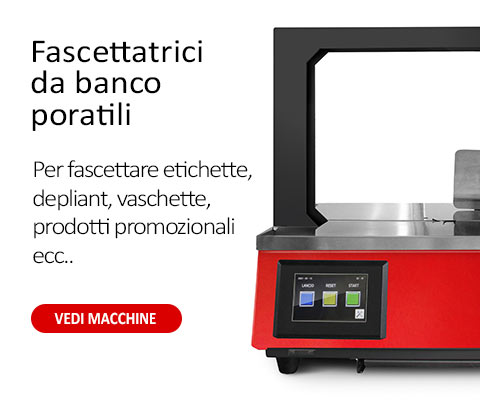 fascettatrice da banco portatile per fascettare etichette, prodotti promozionali ecc