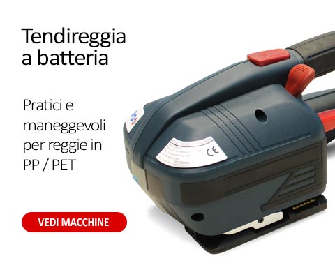 Tendireggia a batteria per reggia in PP e PET