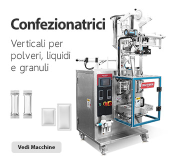 Confezionatrici mini verticali per polveri, liquidi e granuli