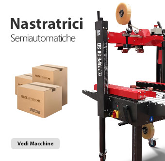 Nastratrici semiautomatiche per scatole in cartone di tipo americano