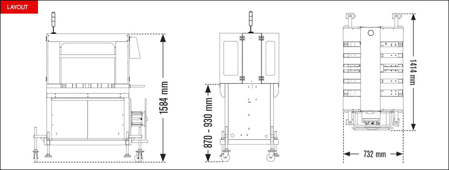 Layout reggiatrice Speed Strap 505BP