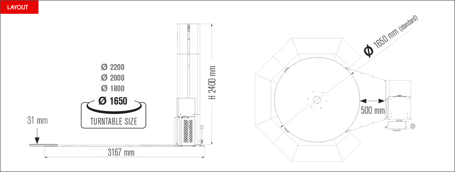 Layout avvolgipallet Slim Wrap 2000B