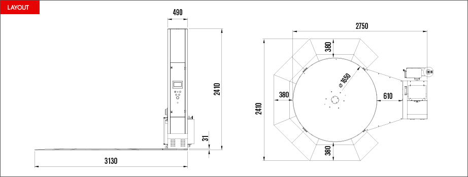 Layout avvolgipallet Slim Wrap 2020B